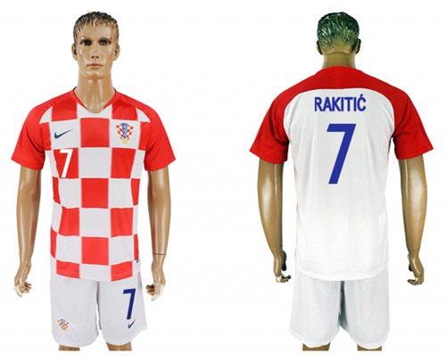 Croatia #7 Rakitic Home Soccer Country Jersey